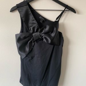 J. Crew satin bow top!
